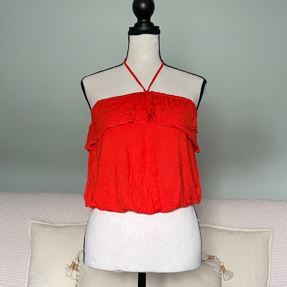 ILoveH81 Ruffle Halter Top - Picture 2 of 6